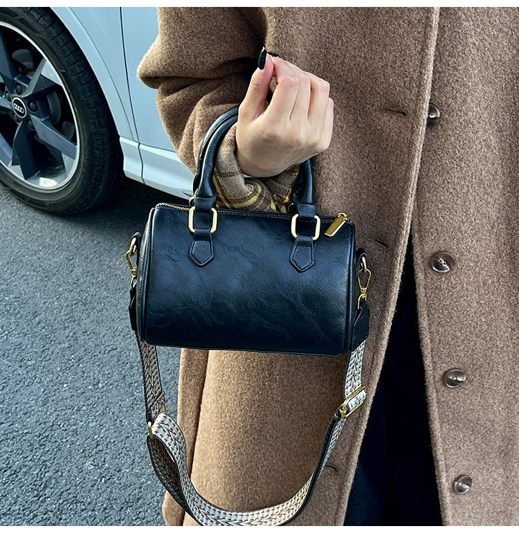 Classic Black Mini Satchel Crossbody