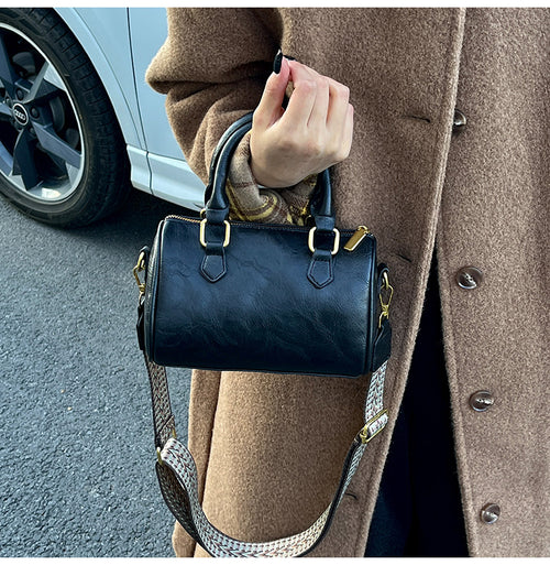 Classic Black Mini Satchel Crossbody