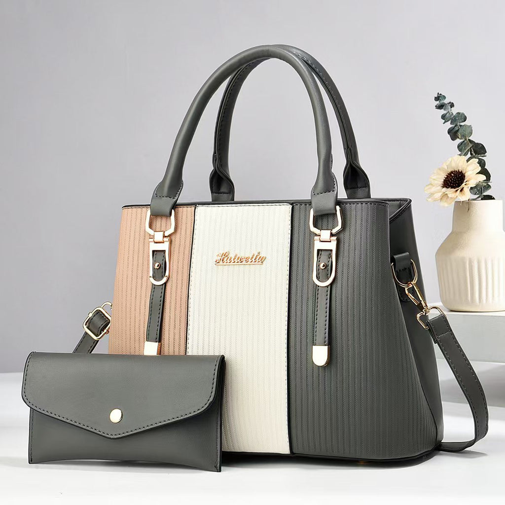 Classic Black & Sophisticated Two-Tone Handbag
