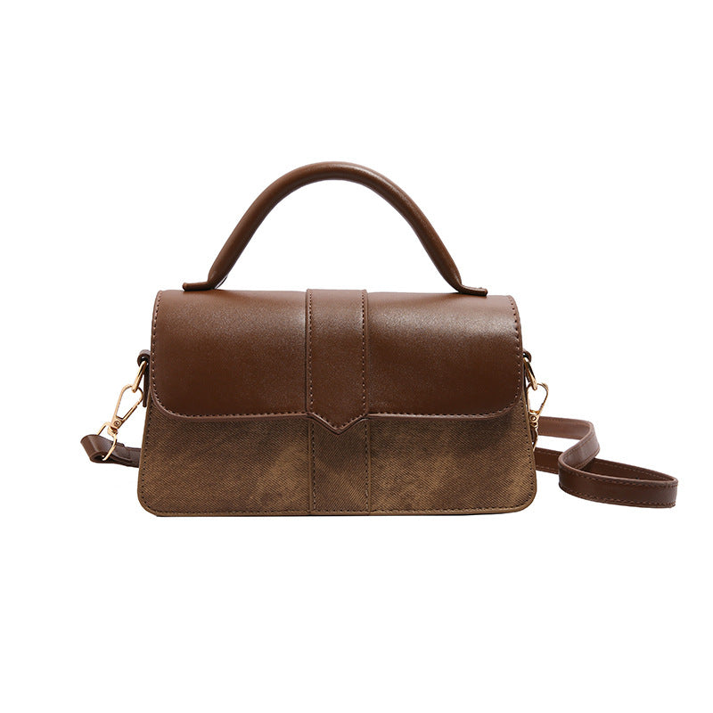 Luxury Two-Tone Coffee & Black Crossbody Bag