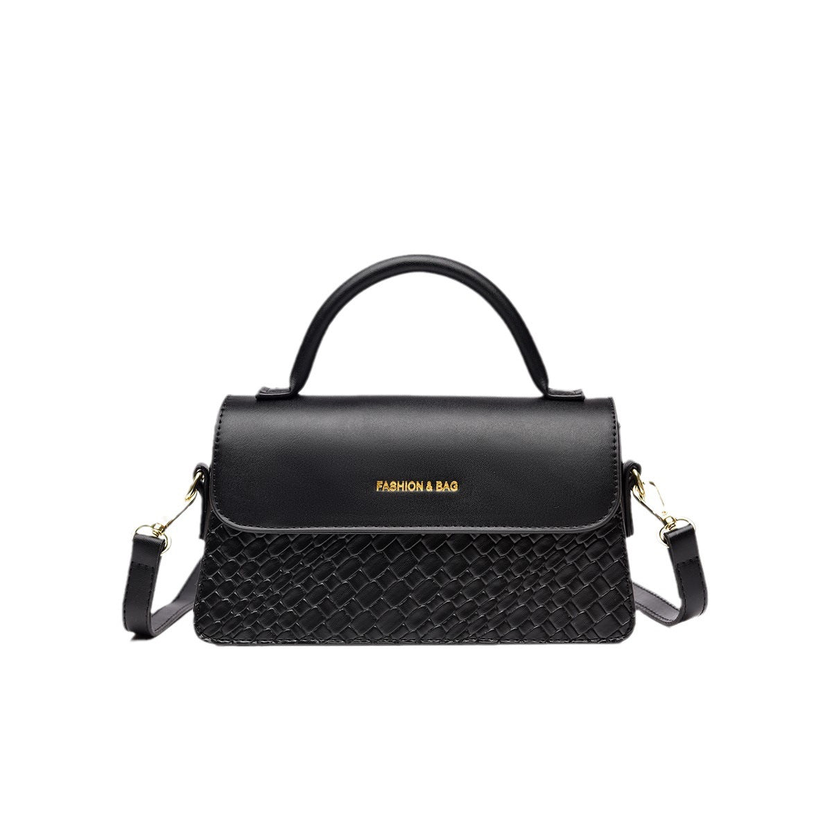 Elegant White Mini Crossbody Bag with Flap Closure