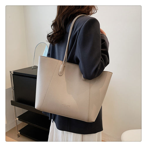 Classic Beige Tote Handbag