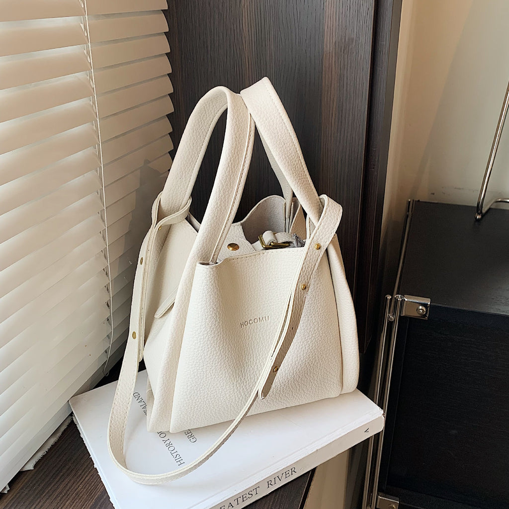Elegant Cream Bucket Bag