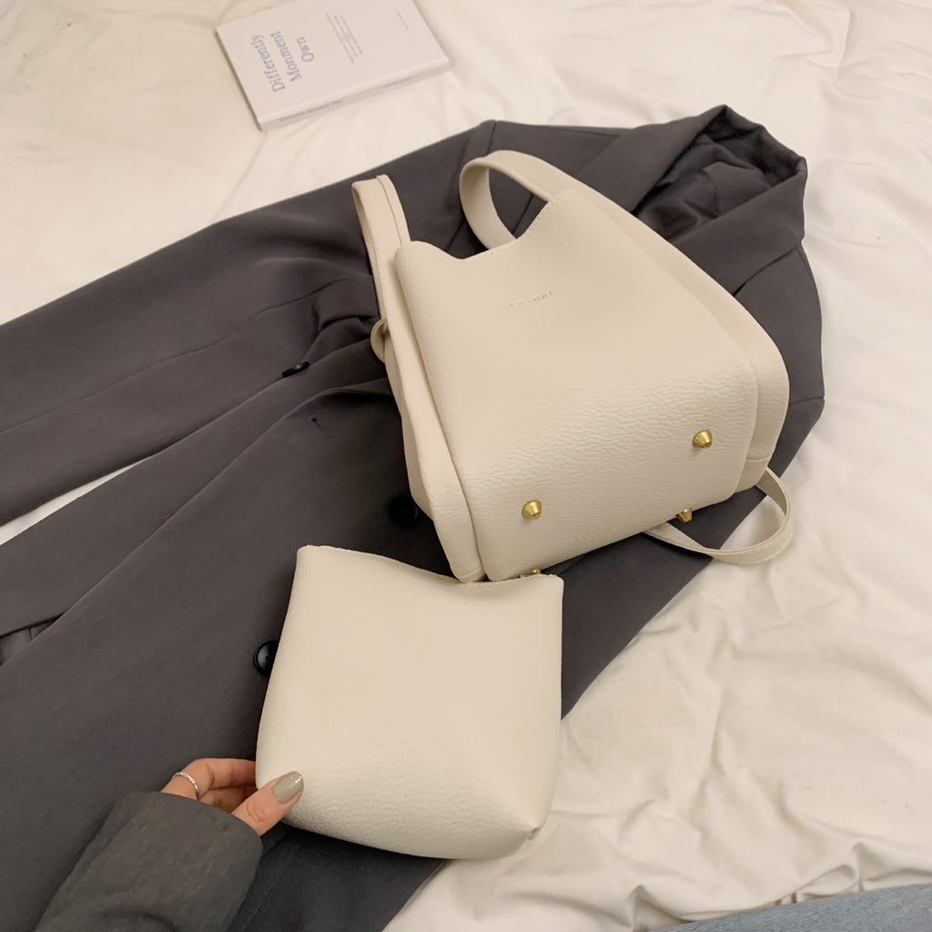Elegant Cream Bucket Bag