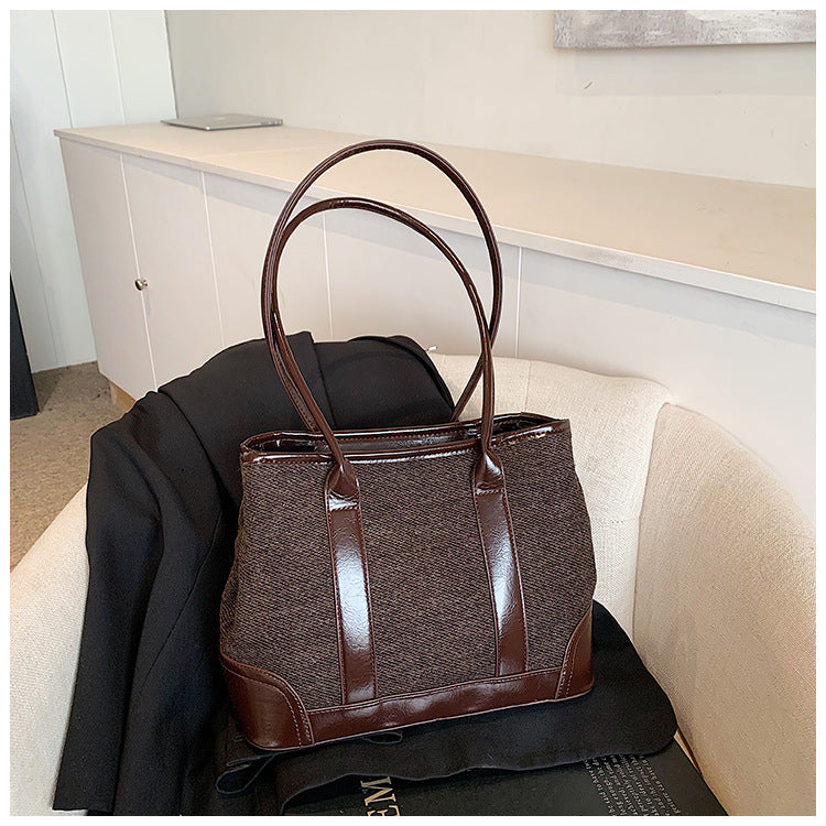 Sable Luxe Structured Canvas Tote