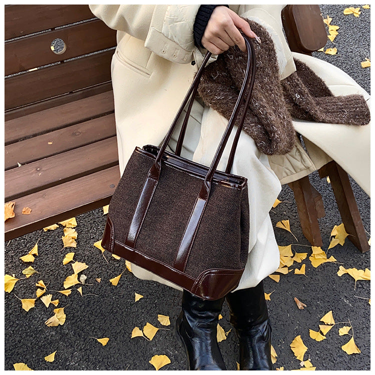 Sable Luxe Structured Canvas Tote