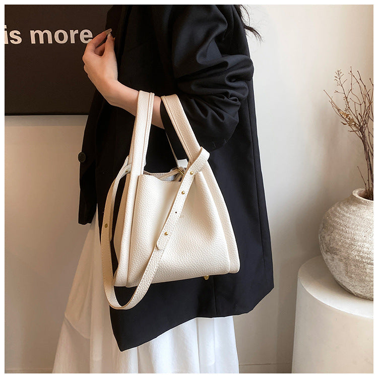 Elegant Cream Bucket Bag