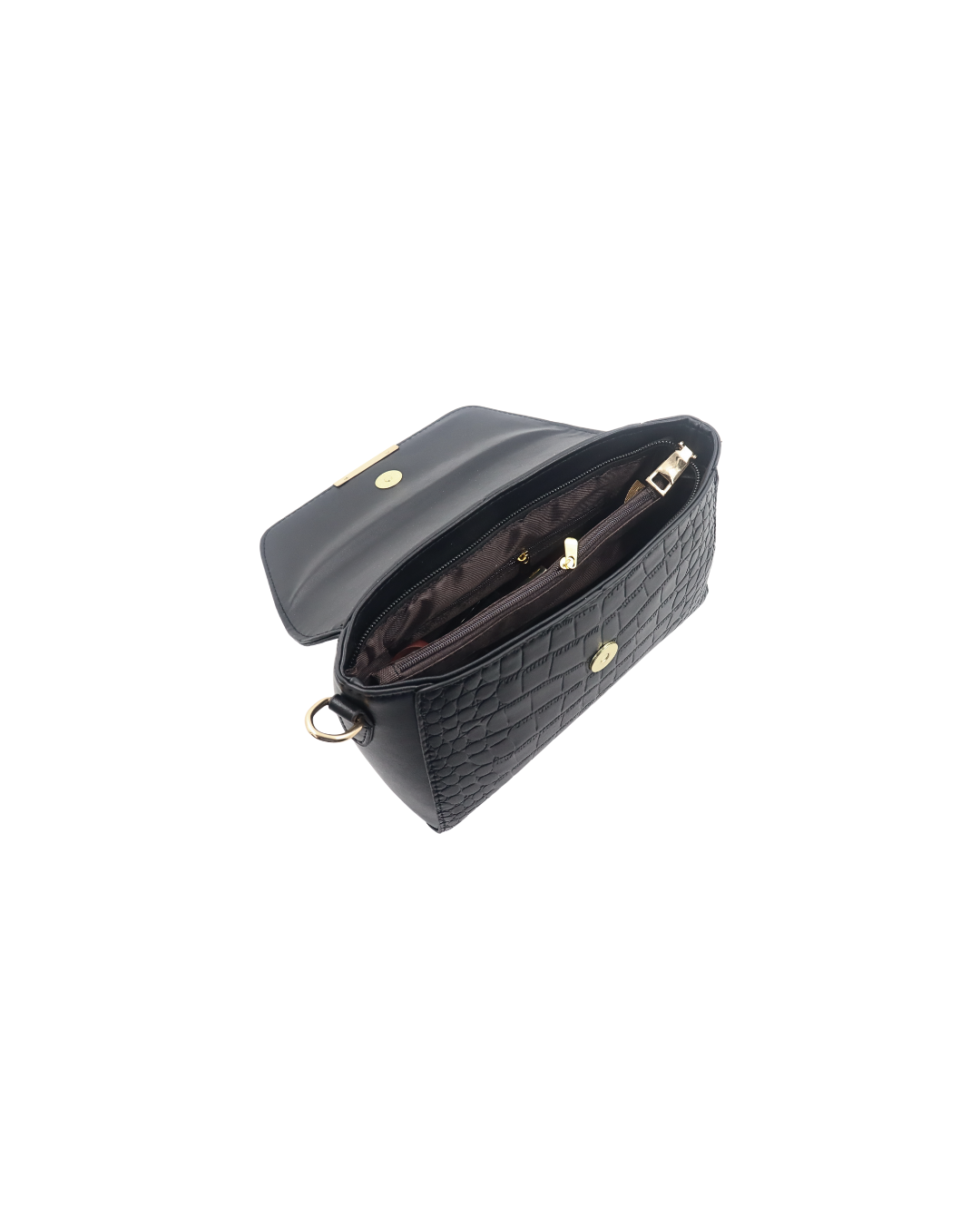 Elegant Ivory Textured Crossbody Bag