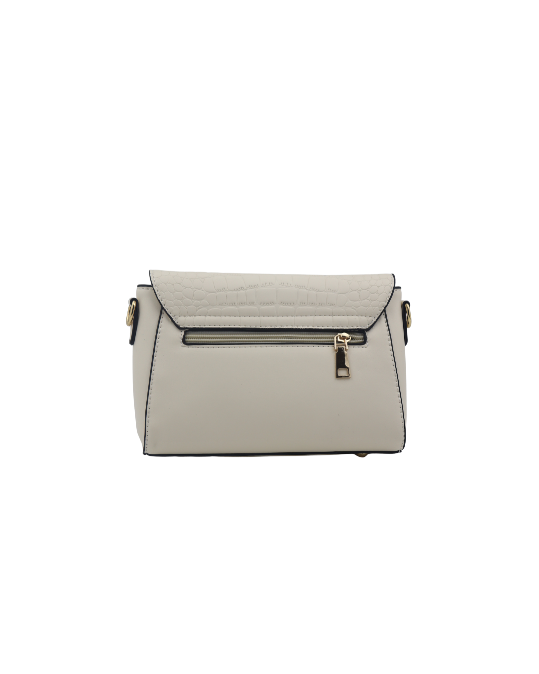 Elegant Ivory Textured Crossbody Bag