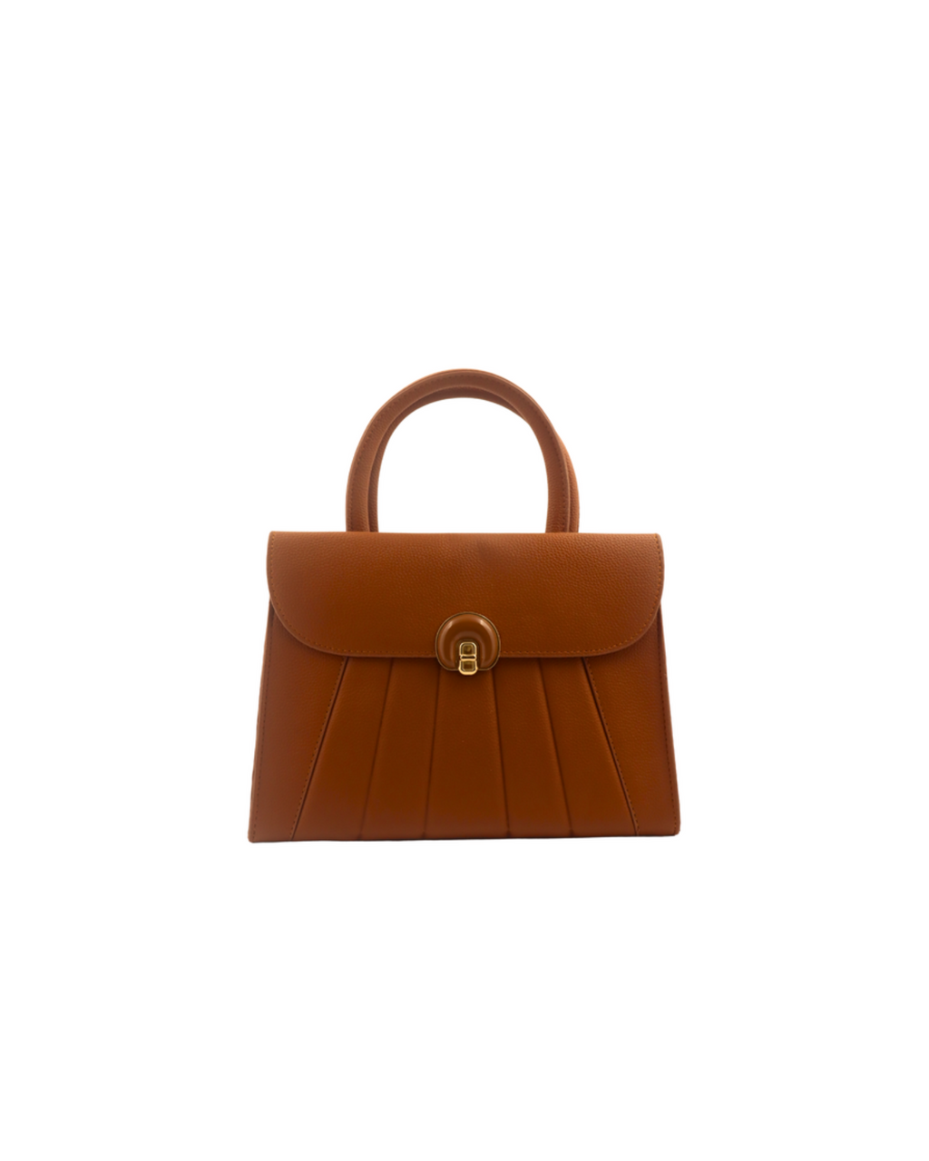 Lunaria Tan – Pleated Luxe Satchel