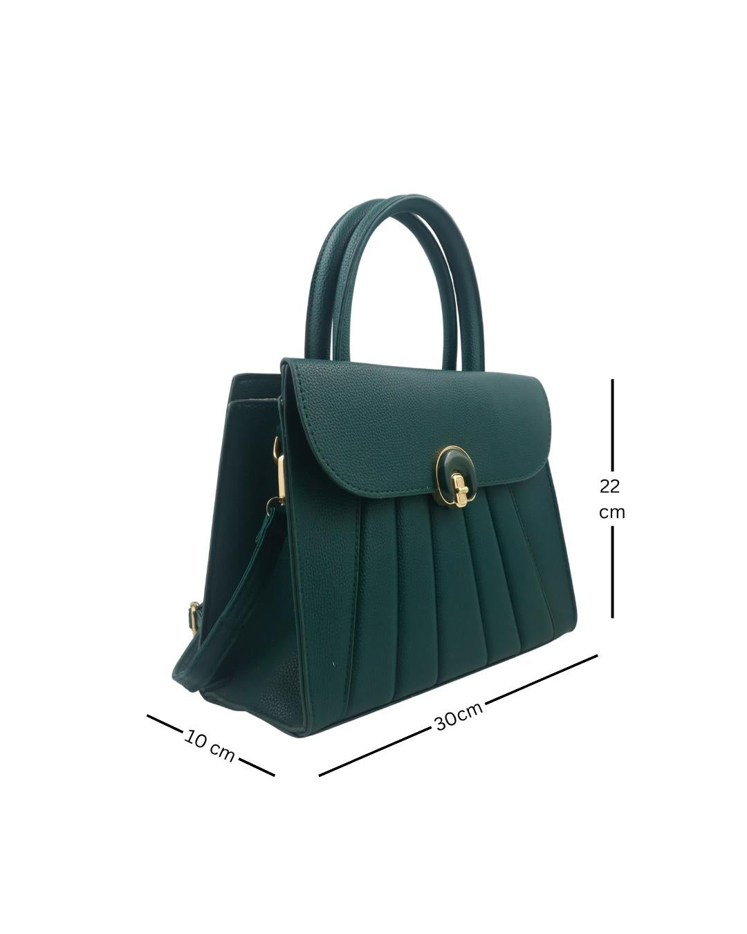Lunaria Jade – Pleated Luxe Satchel