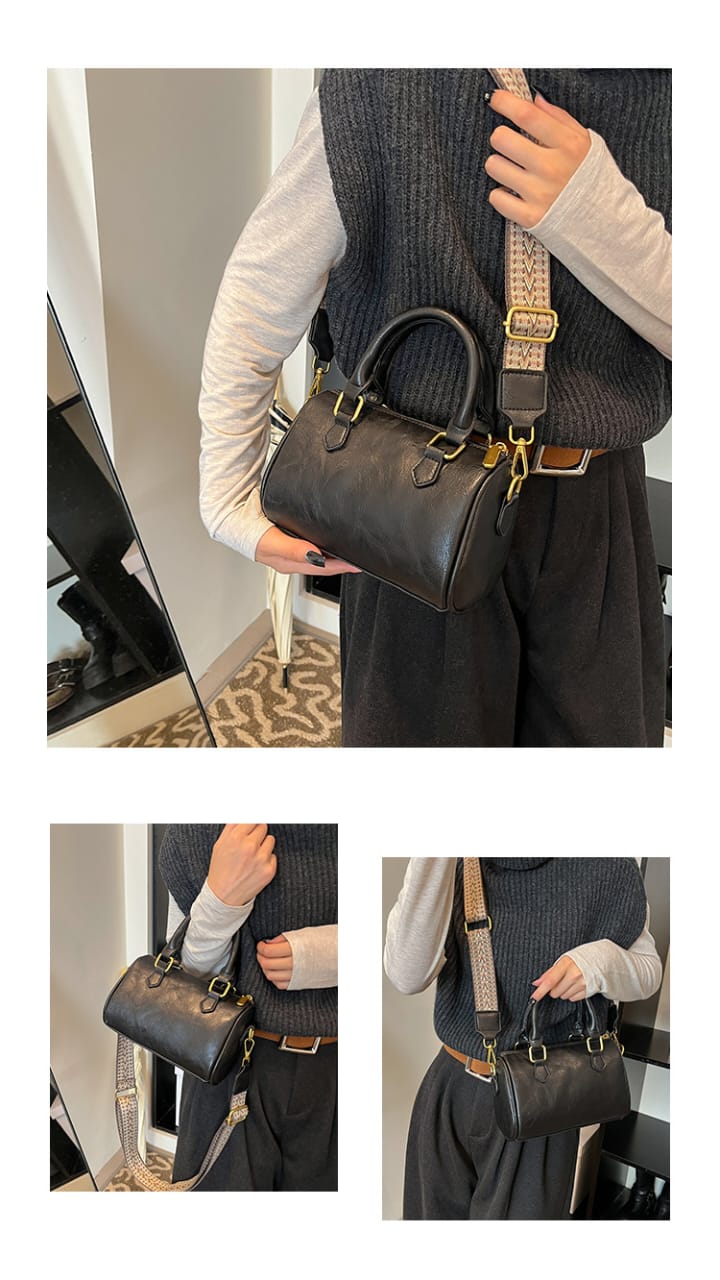 Classic Black Mini Satchel Crossbody
