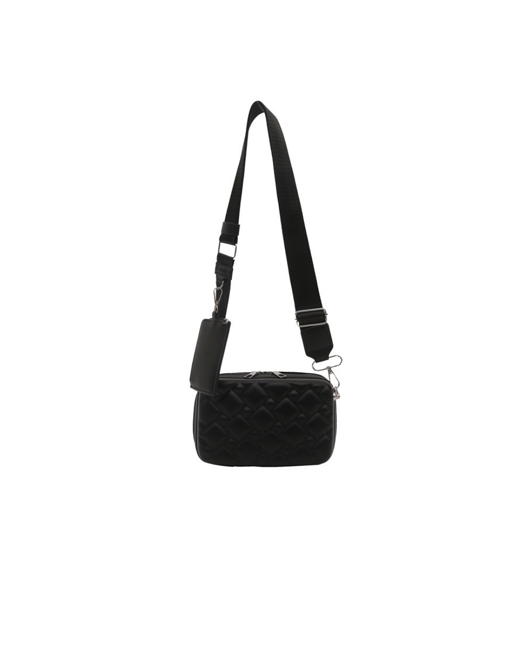 Noir Pixel – Quilted Utility Crossbody