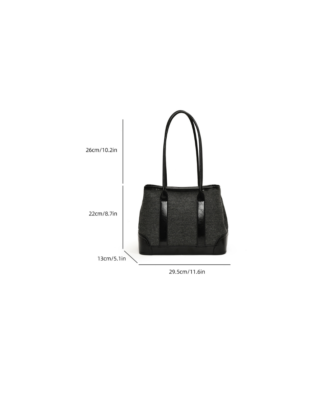 Noir Haven – Canvas & Leather Fusion Tote