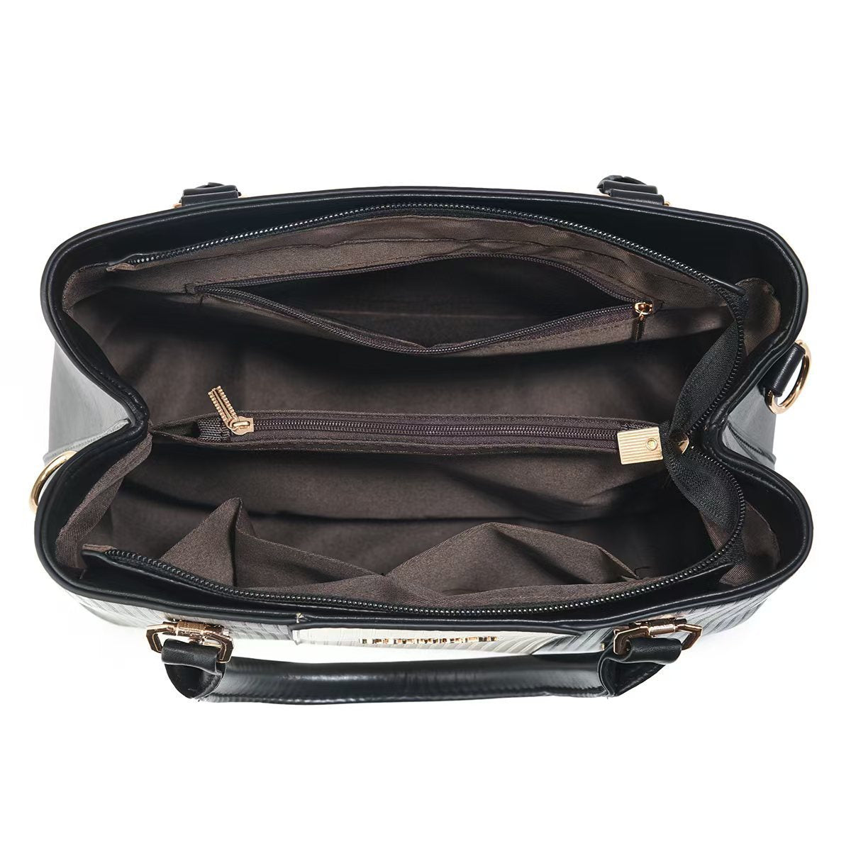 Classic Black & Sophisticated Two-Tone Handbag