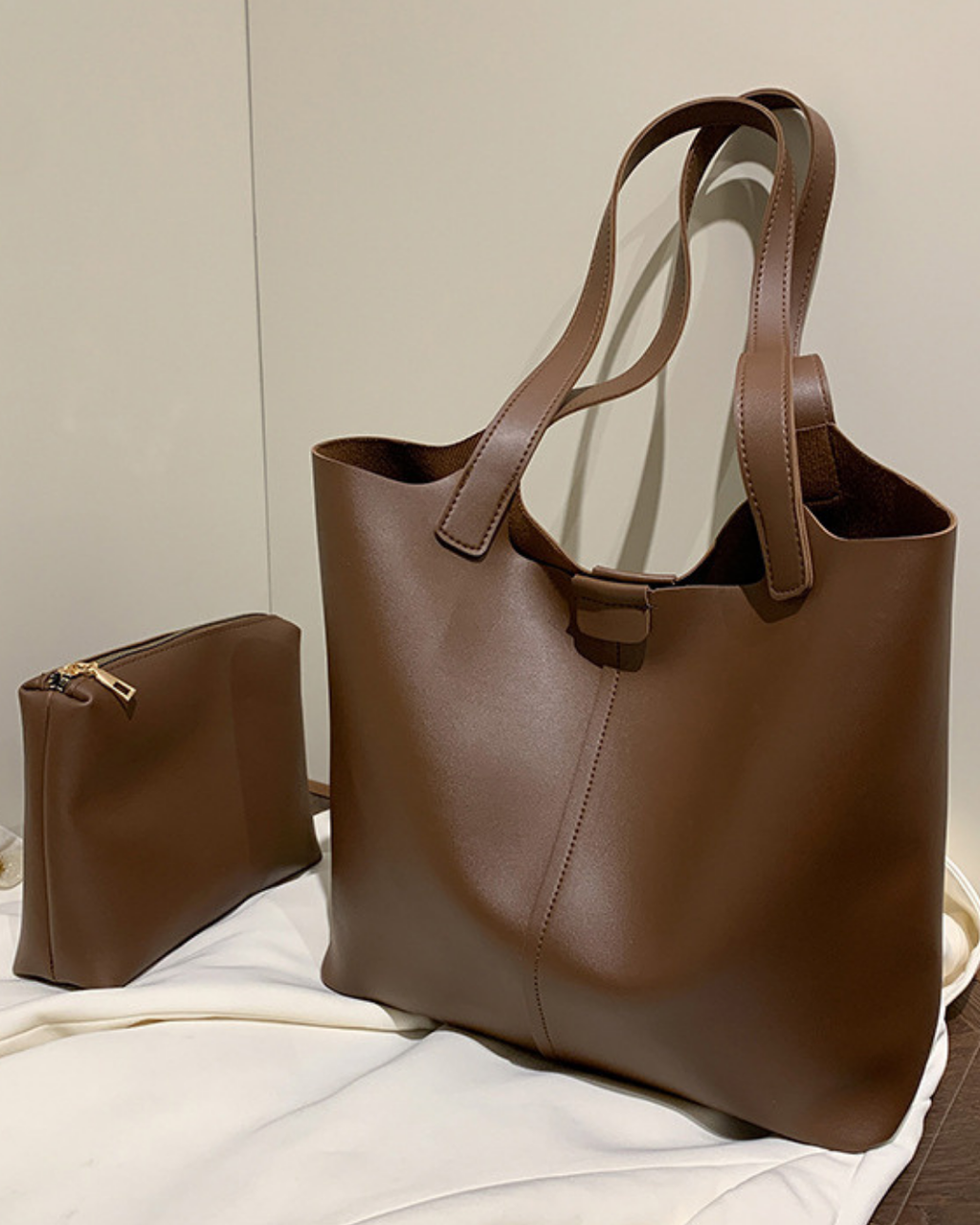 Mocha Luxe Tote Bag Set