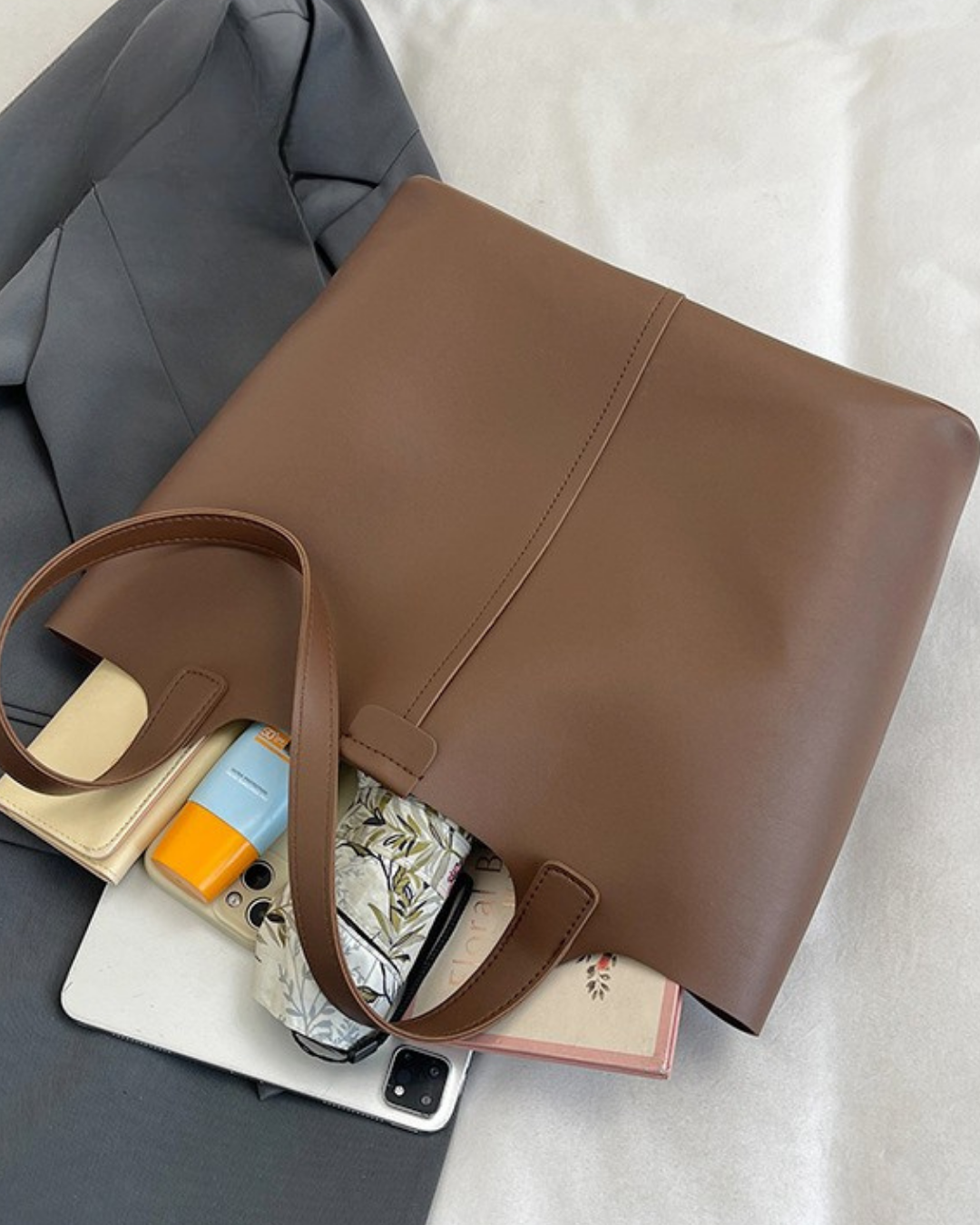 Mocha Luxe Tote Bag Set