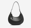 Crescent Chic Black Shoulder Bag