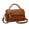 Classic Brown Mini Crossbody Bag with Flap Closure