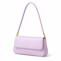Pastel Lavender Minimalist Shoulder Bag with Flap Design