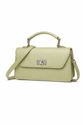 Pastel Green Top-Handle Crossbody bag: Sling Bag with Metallic Lock