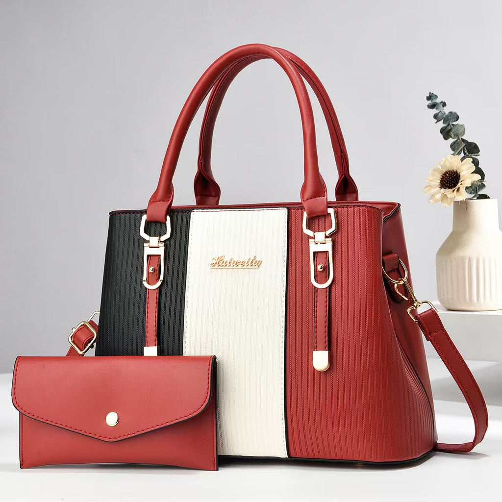 Classic Black & Sophisticated Two-Tone Handbag