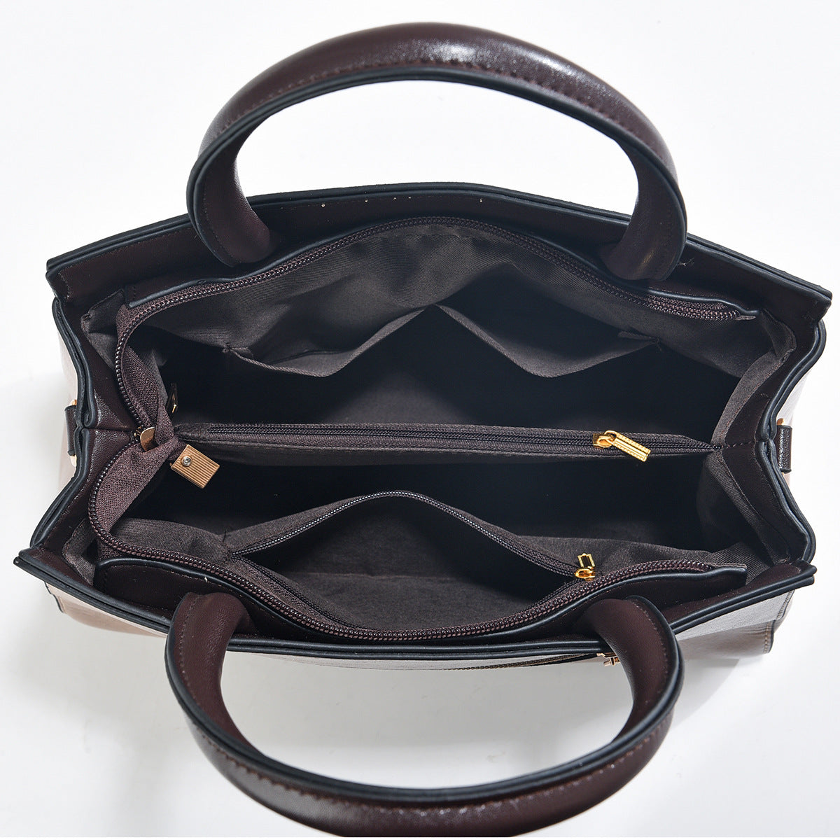 Classic Red Structured Handbag Set with Matching Wallets