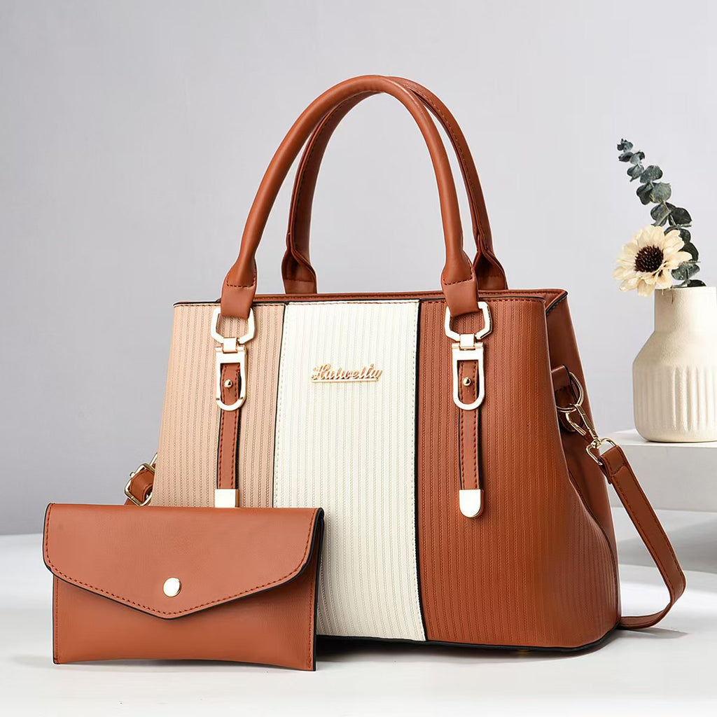 Classic Black & Sophisticated Two-Tone Handbag
